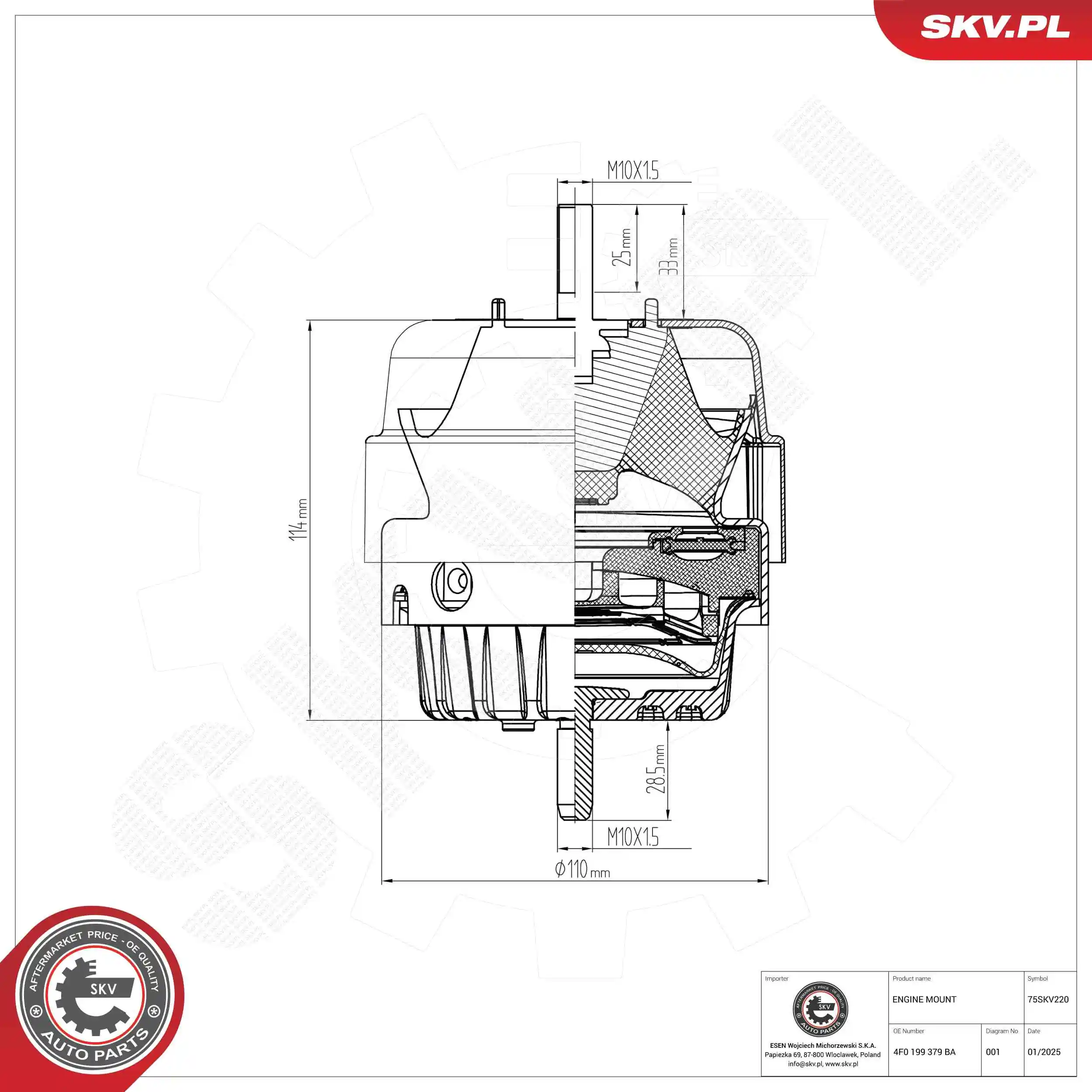 Mounting, engine